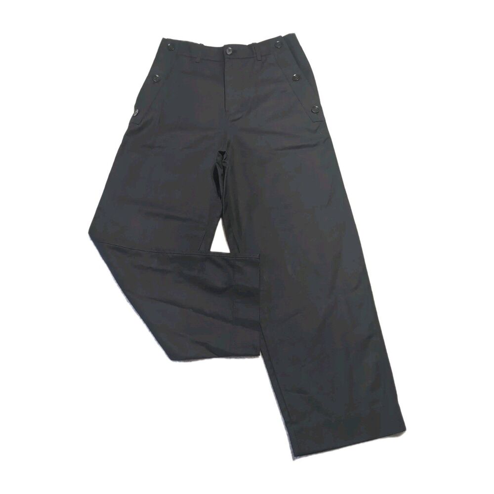 Zara Women’s 29x29 Solid Black Wide Leg Crackerjacks Cracker Jack Sailor Pants